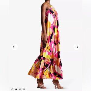 Ikella abstract-print stretch-woven maxi dress